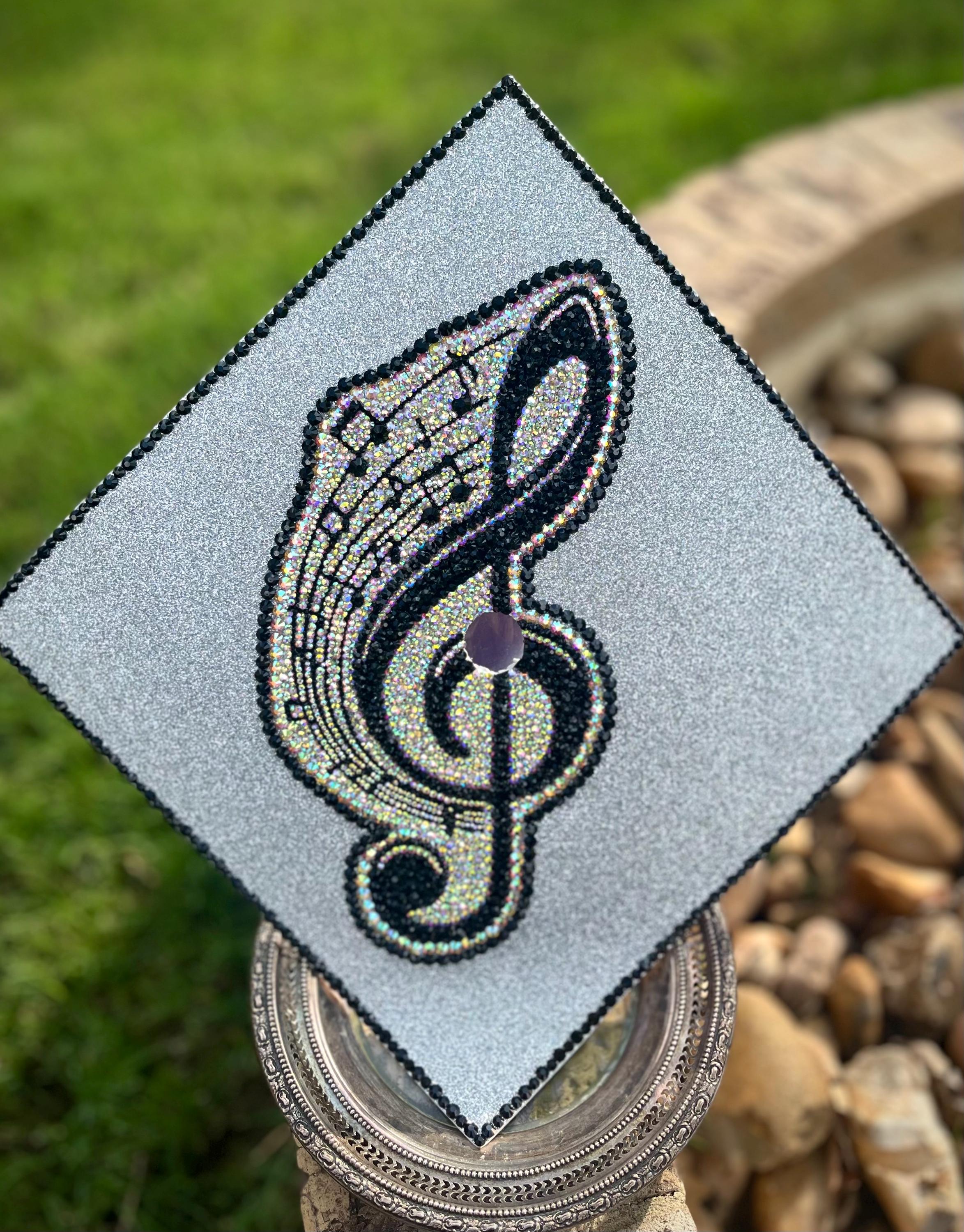 Custom Stoned Graduation Cap Cover Graduation Cap Topper - Custom – Bar C Saddlery main image 2