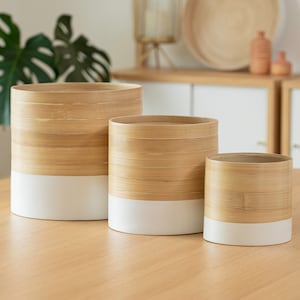 Pflanztöpfe für Zimmerpflanzen - Große (10 ") , mittlere (8 ") oder kleine (6 ") Boho Blumentöpfe, moderne Pflanzgefäße. Perfektes Geschenk für Pflanzenmama.