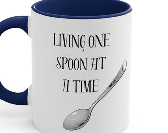 Living one spoon at a time Accent Coffee Mug, 11oz