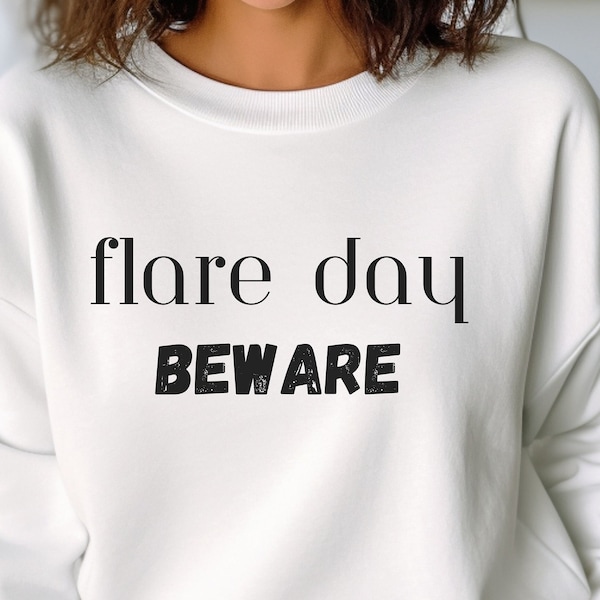 Flare Day - Beware Unisex Heavy Blend™ Crewneck Sweatshirt
