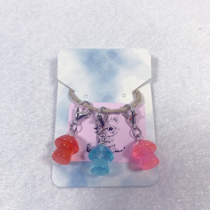 Tiny Mushroom Stitch Marker Set : pour crochet et tricot (lot de 3)