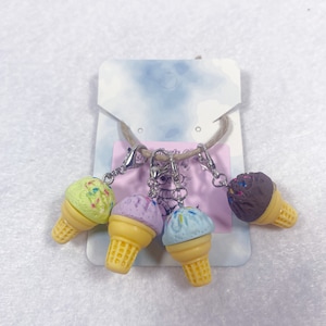 Set de marqueurs de point Ice Cream Delight : pour crochet et tricot (lot de 4)