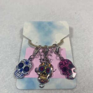 Marqueurs de points Sugar Skull : pour crochet et tricot (lot de 3)
