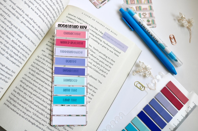 Book Annotating Tab Annotation Supplies School Book Sticky Tab for Reading Essentials for Journaling Page Markers for Book Lovers Stationary image 7