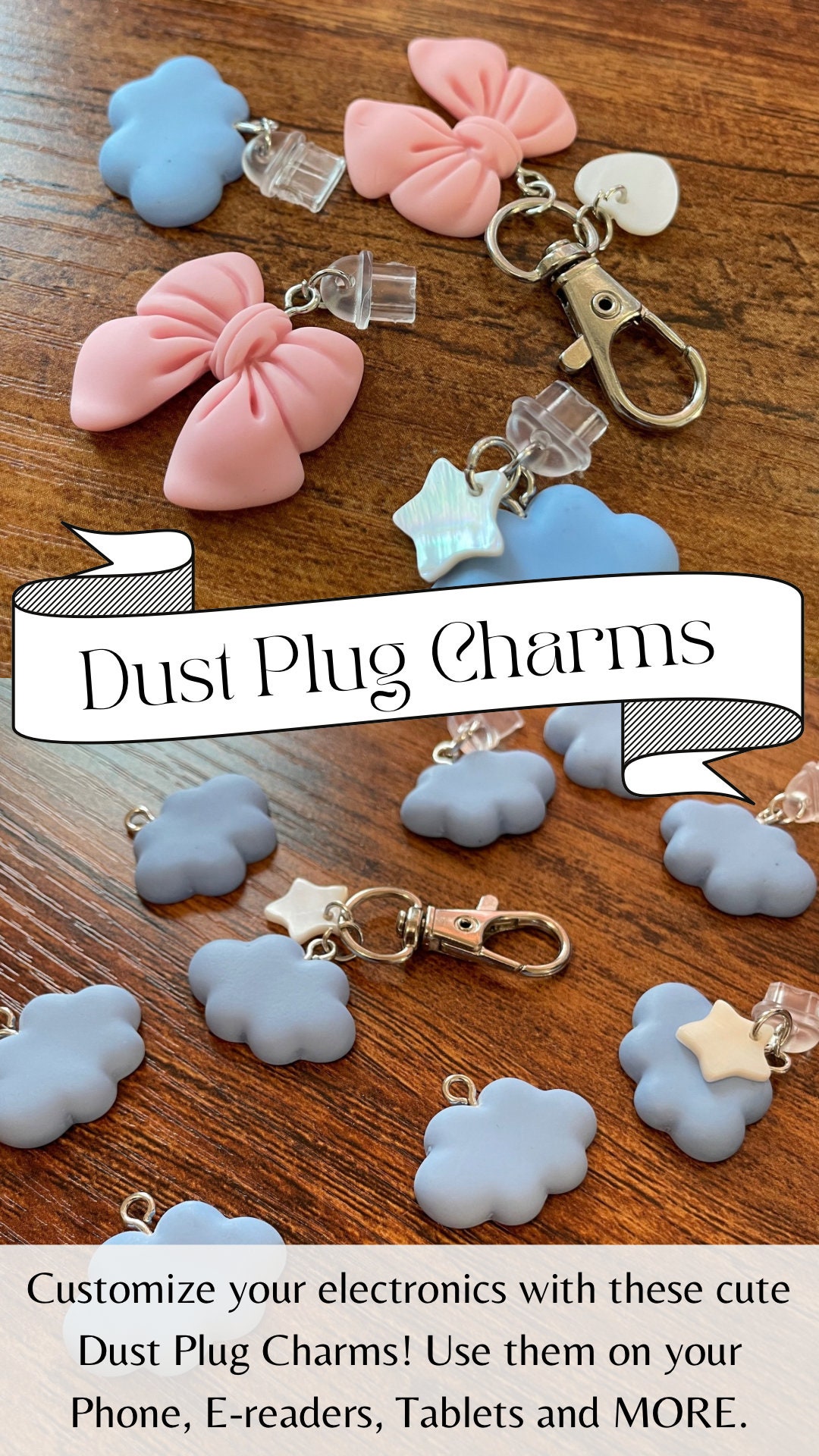 💖Buy 2 Free Shipping💖Kindle Dust Plug Charm for iPhone Custom Charm for E-reader personalized Charm for EarPods Coquette Accessory Gift Idea for Book Club Charm