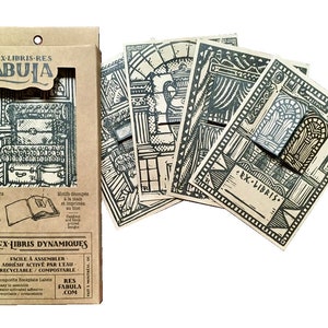 Ex-libris auto-adhésifs auto-adhésifs Wunderkammer (Ex Libris), assortiment de boîtes (Ensemble de 12)