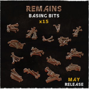 Remains - Basing Bits - 32 mm Basing / Tabletop / Diorama / Wargaming / RPG / Fantasy / Sci-Fi / Zabavka
