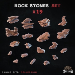 Stenstenar - Basbitar - 32 mm Basing / Bordsspel / Diorama / Krigsspel / RPG / Fantasy / Sci-Fi / Zabavka