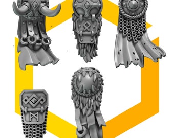 Primal Hounds - loincloths #2 - GreyTide Studio - Wolfes / Space Warriors / Bitz / Tabletop / Wargaming / Grimdark