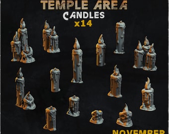 Candles - Basing Bits - 32 mm Basing / Tabletop / Diorama / Wargaming / RPG / Fantasy / Sci-Fi / Zabavka