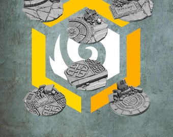 Primal Hounds - Basing Toppers 32 mm - GreyTide Studio - Wolfes / Space Warriors / Bitz / Tabletop / Wargaming / Grimdark / Basing