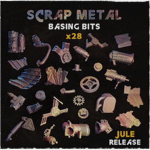 Scrap Metal - Basing Bits - Basing Bits - 32 mm Basing / Tabletop / Diorama / Wargaming / RPG / Fantasy / Sci-Fi / Zabavka