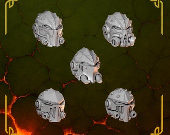 Anvil Wardens - Teste di grandi armature - GreyTide Studio - Salamandre / Guerrieri spaziali / Bitz / Giochi da tavolo / Wargaming / Grimdark