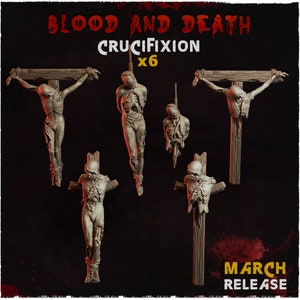 Blood and death - Crucifixion - Basing Bits - 32 mm Basing / Tabletop / Diorama / Wargaming / RPG / Fantasy / Sci-Fi / Zabavka