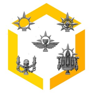 Crimson Lords - Backpack decoration - GreyTide Studio - Blood / Space Warriors / Bitz / Tabletop / Wargaming / Grimdark