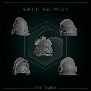 Eternal Pilgrims - Shoulder pads #7 - GreyTide Studio - Space Warriors / Bitz / Tabletop / Wargaming / Grimdark