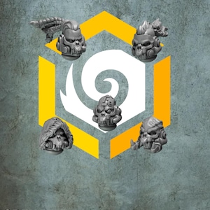 Primal Hounds - heads #2 - GreyTide Studio - Wolfes / Space Warriors / Bitz / Tabletop / Wargaming / Grimdark