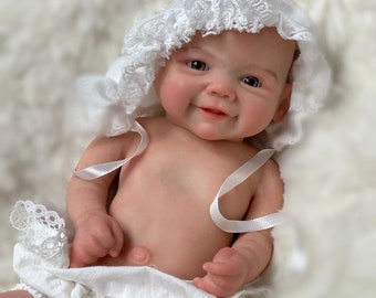 13" Full Body Silicone Reborn Baby Doll, Lifelike 1kg Weighted Newborn Reborn Baby Doll, Handmade Reborn Baby Doll Girl take Bath