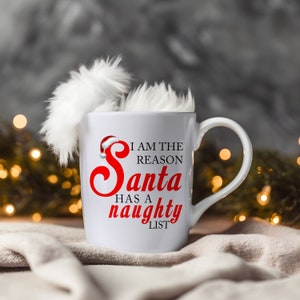 Santa Naughty List Coffee Cup, Christmas Gift, Gift for Her, Gift for Him, Christmas Cup, Christmas Mug, Naughty List