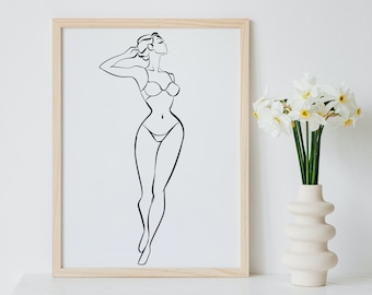 Line art| simple art| home decor| house decor| digital print| cartoon art