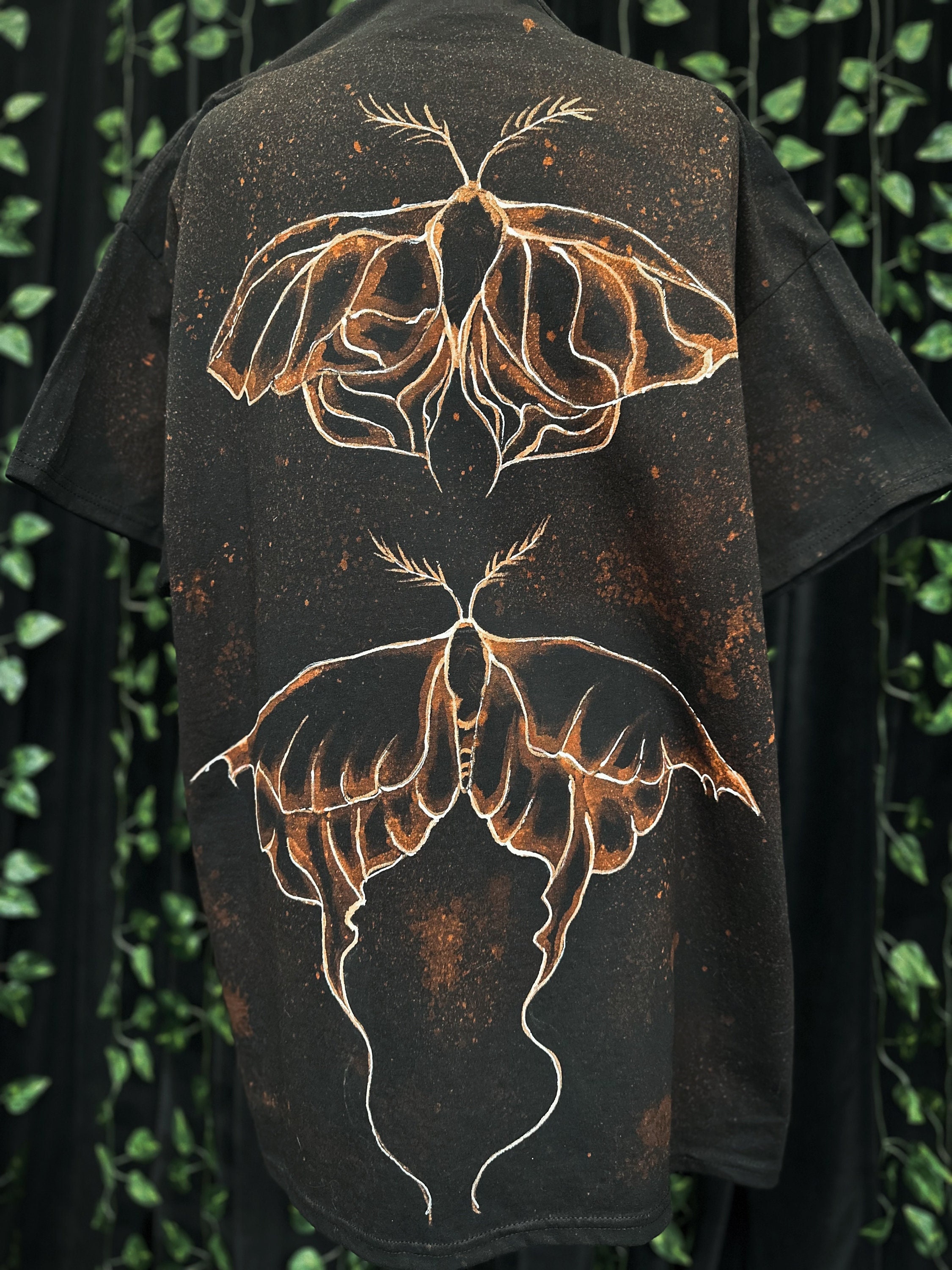 Butterfly art, bleach art, bleach butterfly, T-shirt