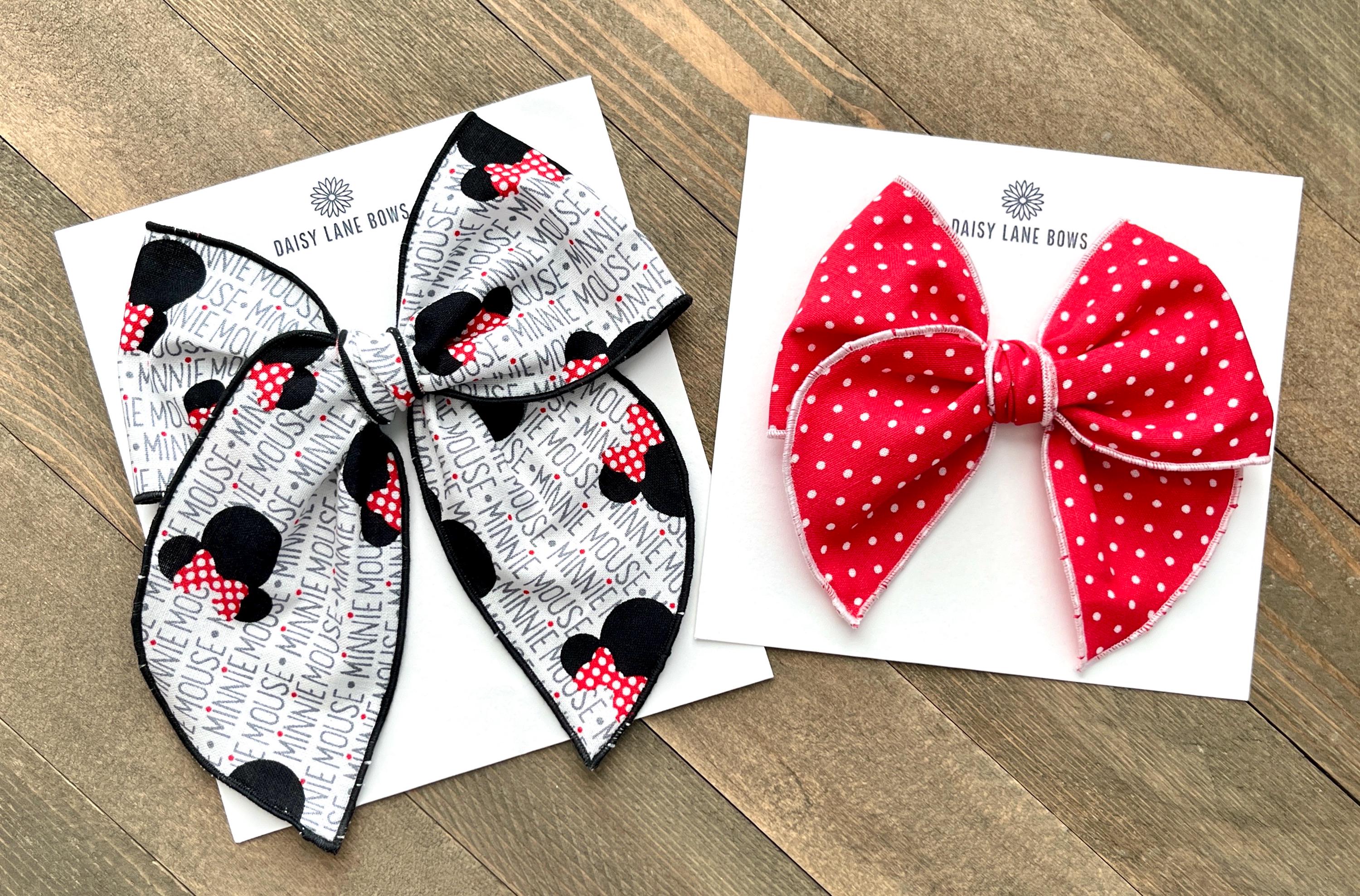 Disney Black Faux Fur Minnie Ear Hair Clips with Red Polka Dot Bows Items (each $10): • ❤️ Classic Minnie headband with red  main image 2