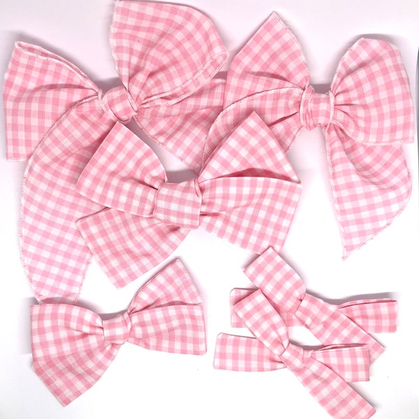 Pink Gingham Bow