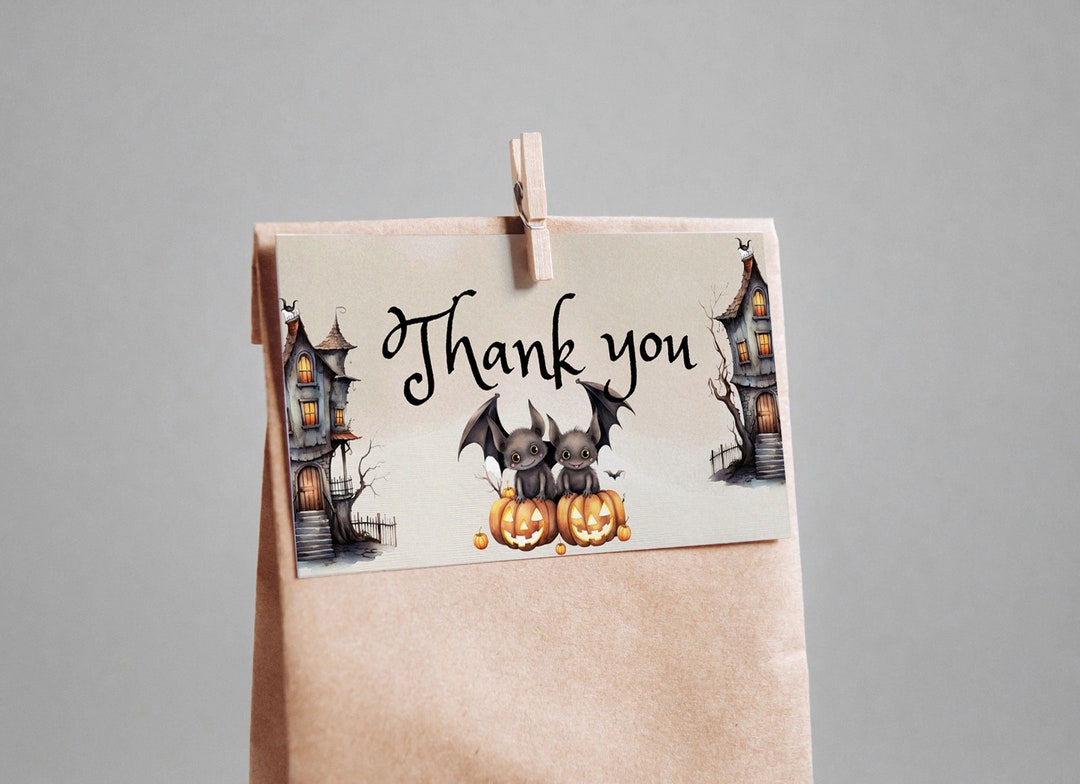 Halloween thank you tag templates editable spooky halloween thank you