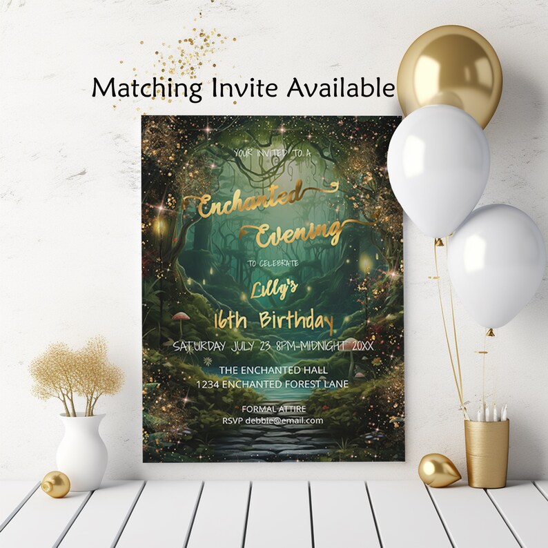 Enchanted Forest Signbundlebirthdayweddingprombaby Shower Event