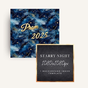 Sternennacht Abschlussball Hintergrund, 1080px-High School Abschlussball-Schule Tanz-Senior Flyer-Bearbeitbar-Nacht unter den Sternen