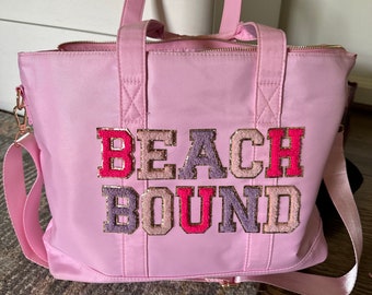 Medium Nylon Tote Bag - Personalized, patches included