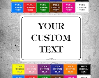 Custom Metal Sign Outdoor, Personalized Sign Weatherproof with Text Logo, 12 Colors Aluminum Make Your Own Custom Sign (Horizontal/Vertical)