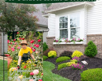 Aangepaste foto tuinvlag Dubbelzijdig gepersonaliseerde boerderijtuinvlag met tekst/logo Outdoor tuindecor Huis gazonbanner Werfvlaggen
