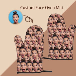 Manoplas de horno con foto personalizadas, manoplas de horno personalizadas, manoplas de horno para hornear, guantes de cocina, regalos de cocina, regalos para mamá, regalos para el día de la madre.