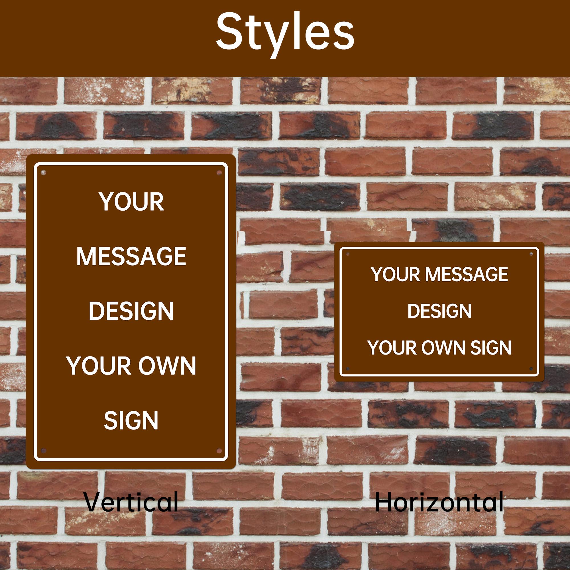 Personalized Text Signs Custom Metal Signs With Logo Outdoor Signs Text ...