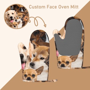 Personalized Face Oven Mitts, Custom Photo Oven Mitts, Kitchen Gloves, Personalized Gifts, Gifts for Friends, Mother&#39;s Day Gifts for Mom.
