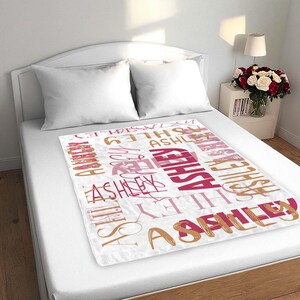 Kids Name Blanket Personalized Name Blanket Blanket Birthday Gift for Kids Baby Name Blanket Name Blanket For Boys and Girls Kids Gift