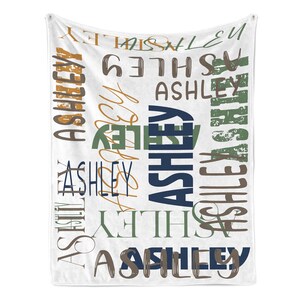 Personalized Blanket for Kids Custom Monogram Name Blanket Customized Baby Blanket for Baby Girl Baby Name Blanket Mother's Day Gift