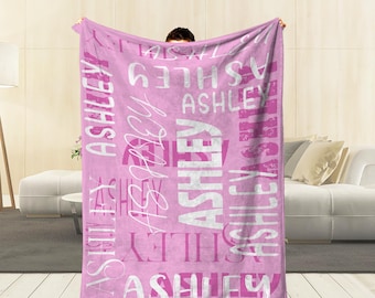 Personalized Custom Blanket Name Blanket Baby Girl Blanket Birtbday Gift Baby Blanket Kids Blanket Personalized Gift Custom Gift.