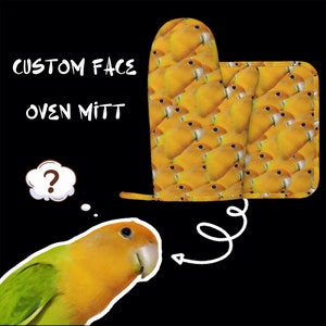 Personalized Face Non-Slip Oven Mitts and Pot Holders, Custom Photo Oven Mitts, Custom Pot Holders, Personalized Gifts, Gifts for Mom.