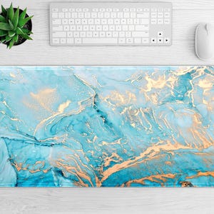 Colorful Marble Desk Mat Gaming Keyboard Mats Gorgeous Art Paintings ...
