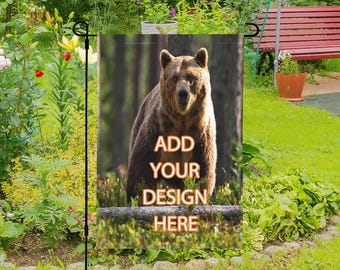 Aangepaste foto tuinvlag, dubbelzijdige gepersonaliseerde tuinvlagdisplay voor buiten Ontwerp je eigen tuin veranda decor Evenementbanner