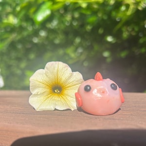 Cute polymer clay fish, polymer clay fish, cute fish, fish figurine, polymer clay figurine, fish desk pet, cute fish pet, goldfish desk pet