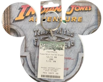 Indiana Jones Adventure Fast Pass Keychain - Handmade & Customizable