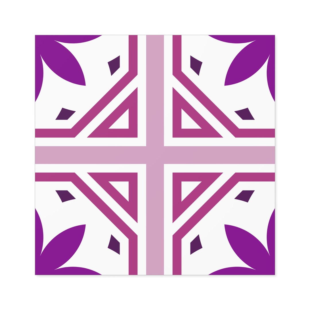 Decorative Tile Stickers White Shades of Purple Etsy
