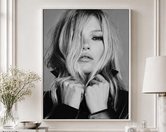 ケイトモス 白黒 ポスター ケイト モス Kate Moss モノクロ フォト