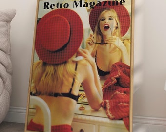 Feminist Magazine Poster, Vintage Fashion Magazine Poster, Retro Magazine, Trendy Magazine Cover, Luxury Magazine Print, Canvas Wall Art