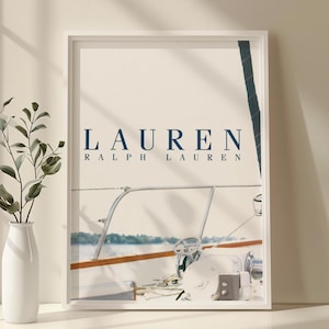 Luxury Yacht Poster, Luxurious Boat Print - Ralph Lauren Poster, Vintage Fashion Magazine Poster, Luxury Fashion Print, Trendy Wall Decor