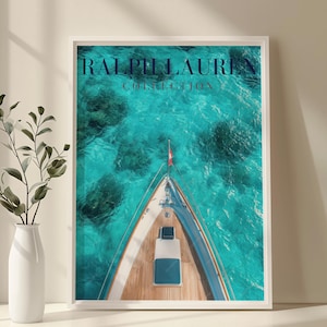 Fashion Magazine Poster, Vintage Fashion Magazine Poster, Retro Fashion Canvas Art, Luxury Fashion Print, Trendy Wall Art, Old Ralph Lauren