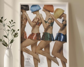Feminist Wall Art, Fashion Magazine Poster, Vintage Magazine Poster, Retro Fashion Canvas, Trendy Magazine Cover, Luxury Magazine Print